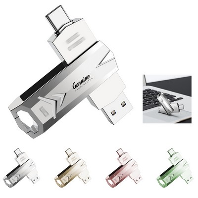 128 Gb 2" 1 Typec & Usb Flash Driver