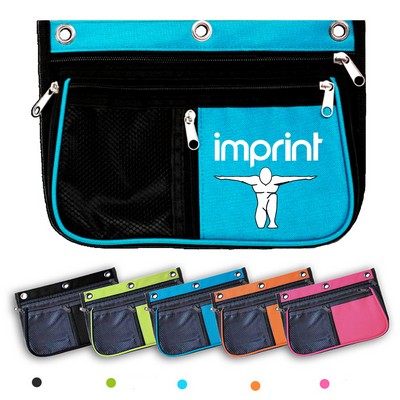 3 Ring Binder Zippered Pen Pouch