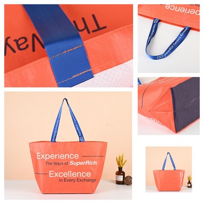 Custom Printed Laminated Heathered Shopping Tote Bag