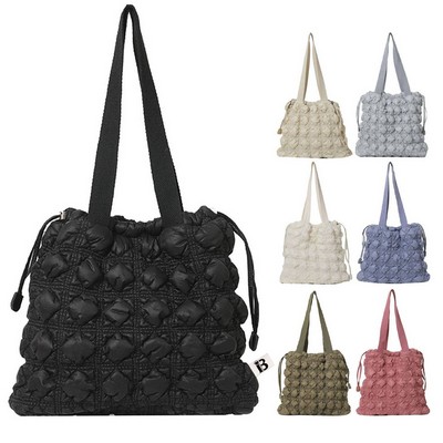 Large fluffy tote bag