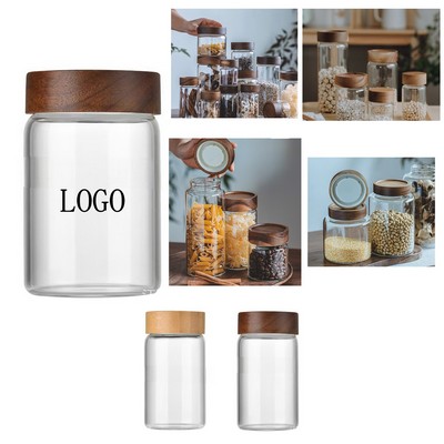 High Borosilicate Glass Threaded Mouth Tea Storage Jars(6 OZ.)