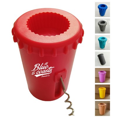 Compact 3-Function Stainless Steel Bottle Opener