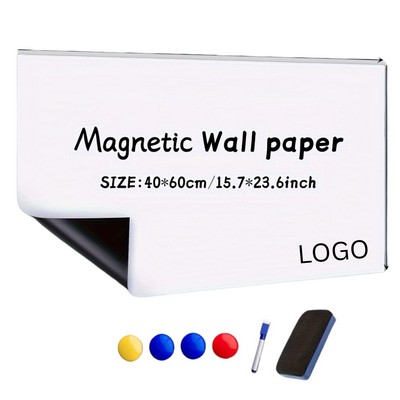 Magnetic Dry Erase Whiteboard Paper with Marker, Magnetic Eraser and Magnets