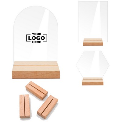 DIY Acrylic Sign Set with Wood Stand Holder