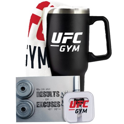 Workout Kit with 40 oz Tumbler, Earbuds & Rally Towel
