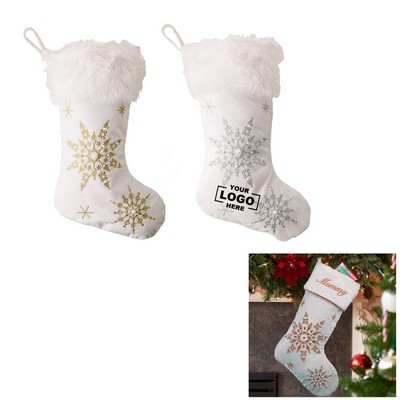 Snowflakes Christmas Stocking