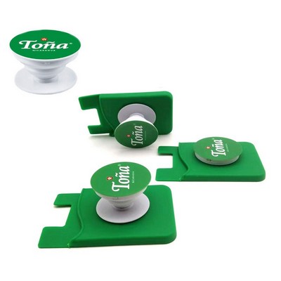 Card Wallet Phone Card Holder Pop with Expanding Kickstand