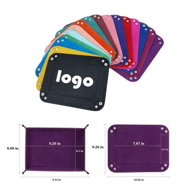 Nordic Foldable PU Storage Tray And Dice Organizer
