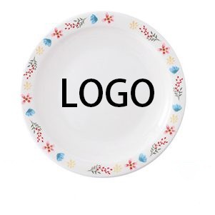 7.25-Inch Retro Floral Dinner Plate Serving Tray