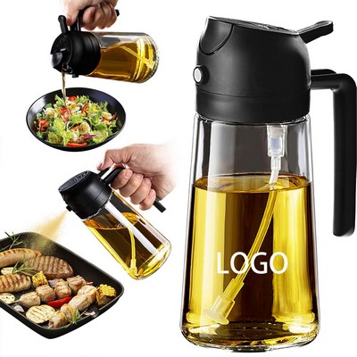 16oz 2 in 1 Glass Olive Oil Dispenser Bottle