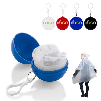 Disposable Raincoat with Keychain