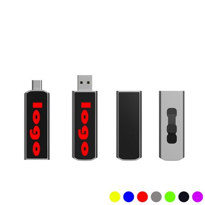 Light Up Dual USB Flash Drive with OTG USB-C (8 GB)