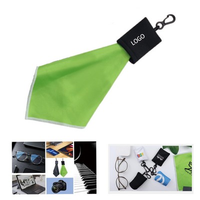 Premium Microfiber Eyeglass Cloth with Keychain