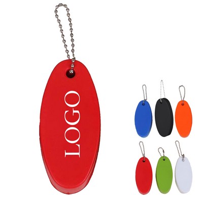Custom Oval PU Floating Keychain