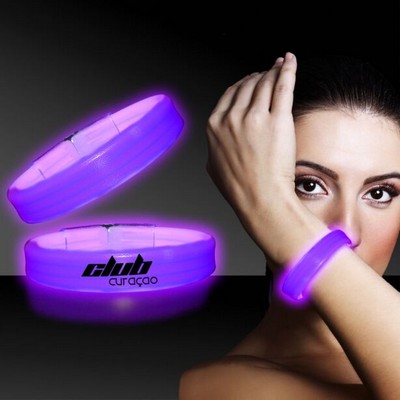 Purple Deluxe Triple Wide X-Large 9 Inch Glow Bracelet