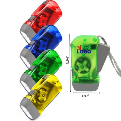 Portable Hand Crank Flashlight