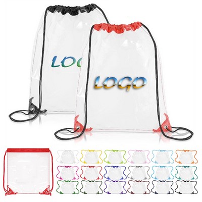 Large Clear Stadium Drawstring Backpack