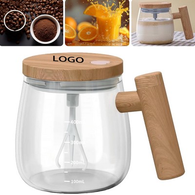 Self-Stirring Coffee Mug with Heated Coaster