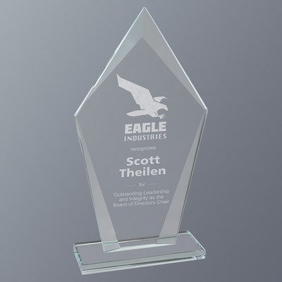 Clear Glass Award Series, Diamond, Large (4-1/4"x 8-1/2"H)