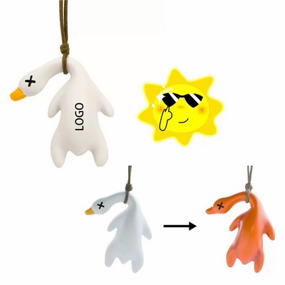 Color Changing Car Mirror Hanging Duck