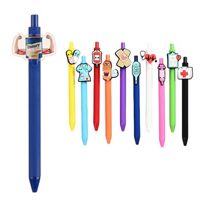 Custom Acrylic/Soft Rubber Patch Ballpoint Pens