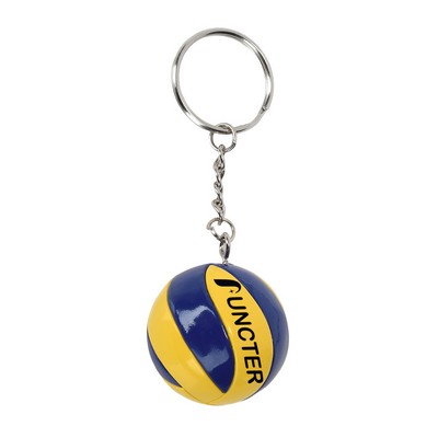 Sport Volleyball Keychain Metal Key Ring