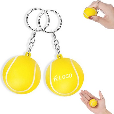 Tennis Ball Stress Reliever Key Chain