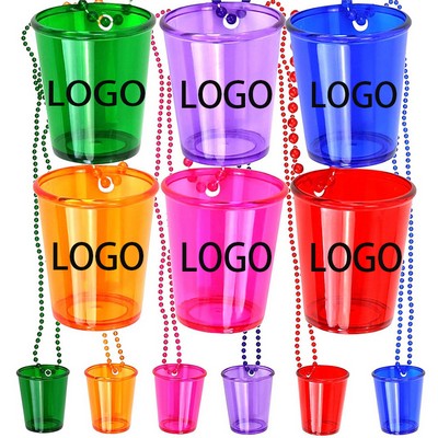 2 OZ Beaded Necklace Wine Glass