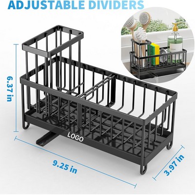 Sink Caddy Organizer with High Brush Holder