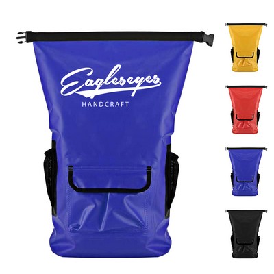 Waterproof Roll-Top Hiking Backpack with Shoulder Strap