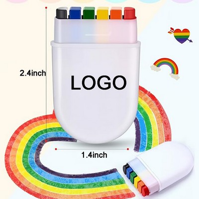 Custom Printed Portable PP Pride Rainbow Face Paint Crayon 1''x2''