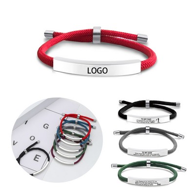 Adjustable Braided Rope Bracelet