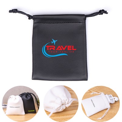 PU Leather Earphone Storage Bag