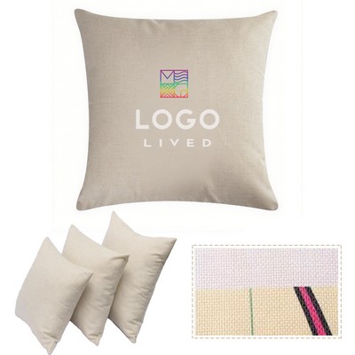Full Color Linen Throw Pillow