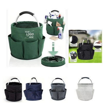 Portable foldable outdoor carry-on picnic basket garden tool basket
