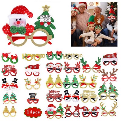 Christmas Cheer Funny Glasses Set - 14 Pcs