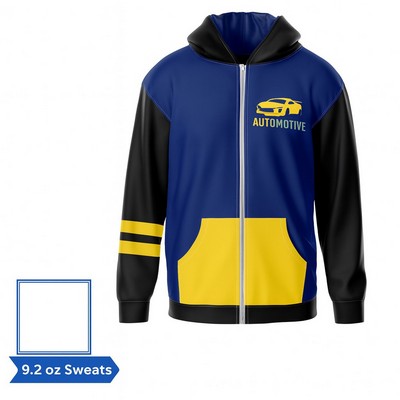 Unisex Full Color Lightweight Full-Zip Hoodie