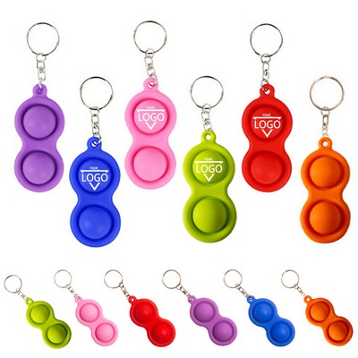 Two-finger Bubble fun Stress Relief Keychain