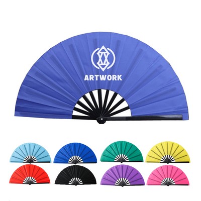 Folding Plastic Handle Hand Fan