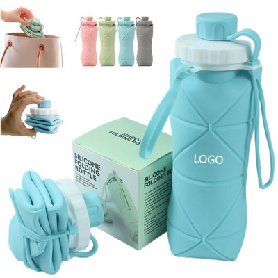 20oz Silicone Folding Water Bottle