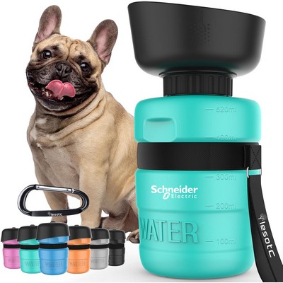 18oz Squeeze Pet Water Bottle for Walking On The Go