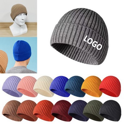 Winter Beanie Hat Cuffed Skullcap