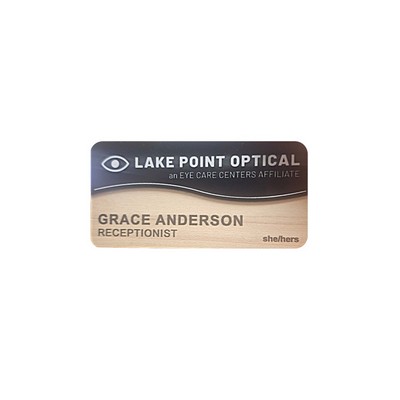 LuxeLayer Premium UV Inkjet & Wood Combo Badge 1.5"x3"