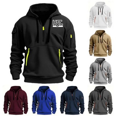 Quarter Zip Pullover With Pockets
