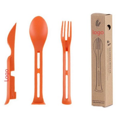 3-In-1 Wheat Straw Tableware Set