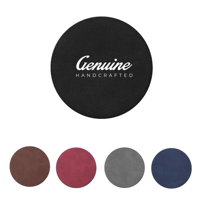 Round PU Leather Table Coaster