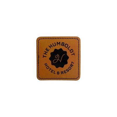 2.5" Square Iron-on Leatherette Patch