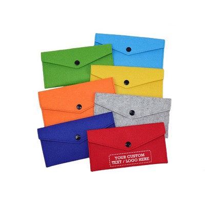 Colorful Felt Clutch Envelope Pouch Coin Purse