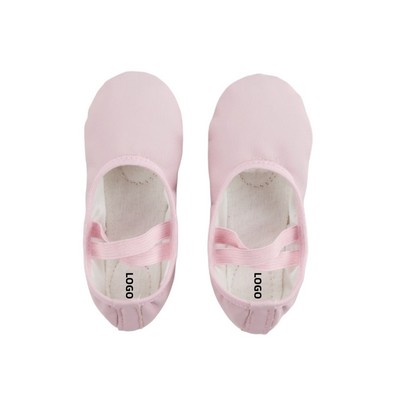 Soft Leather Ballet Dance Shoes for Kids with Non-Slip Paw Pad Design