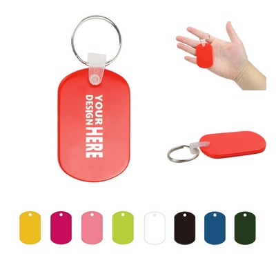 Oval Shaped Silicone Keychain